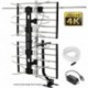 HD TV Antenna Outdoor Antenna Digital Antenna Amplified Antenna 150 Mile Long Range Antenna High Gain for UHF/VHF with Mounting Pole & 40FT RG6 Coaxial Cable - Easy Installation