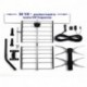 HD TV Antenna Outdoor Antenna Digital Antenna Amplified Antenna 150 Mile Long Range Antenna High Gain for UHF/VHF with Mounting Pole & 40FT RG6 Coaxial Cable - Easy Installation