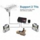 Digital Amplified Outdoor HDTV Antenna with 40FT RG6 Cable, Coaxial Grounding Block 4G LTE Filter Surge Protector 360 Degree Rotation, Wireless Remote, Snap-On Installation, Support 2 TVs